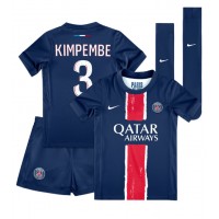 Paris Saint-Germain Presnel Kimpembe #3 Fußballbekleidung Heimtrikot Kinder 2024-25 Kurzarm (+ kurze hosen)